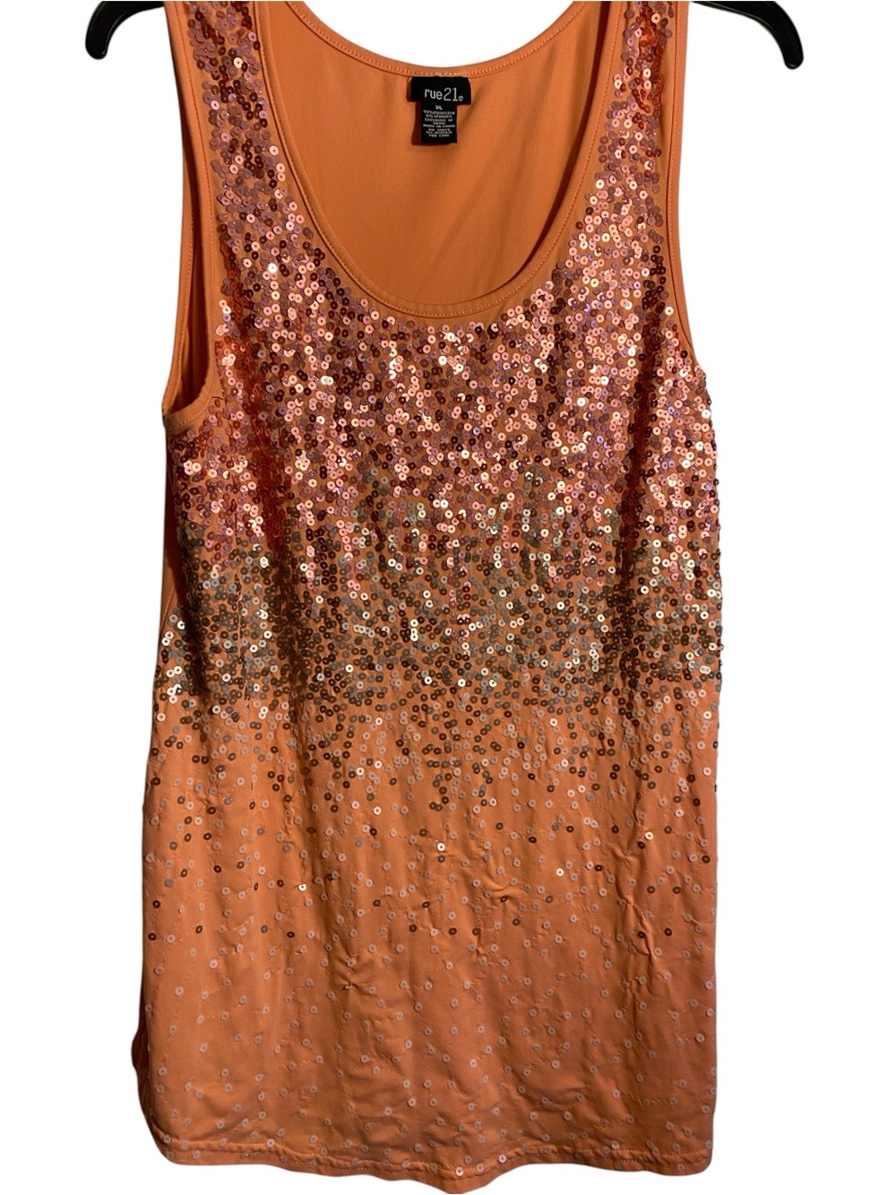 Rue 21 peach sparkly women’s shirt size XL